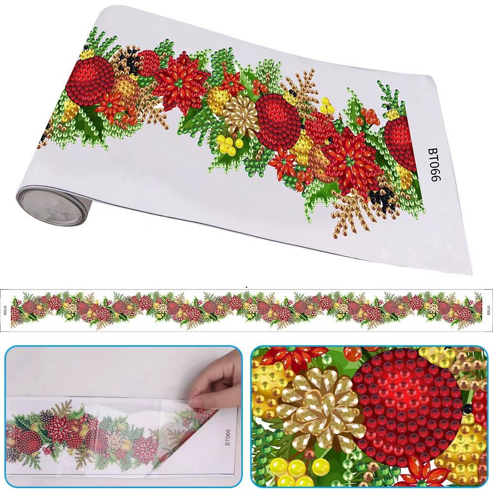 R-BT064-068 Handmade DIY Diamond Painting Window Stickers Diamond Embroidery Christmas Decor Wall Sticker