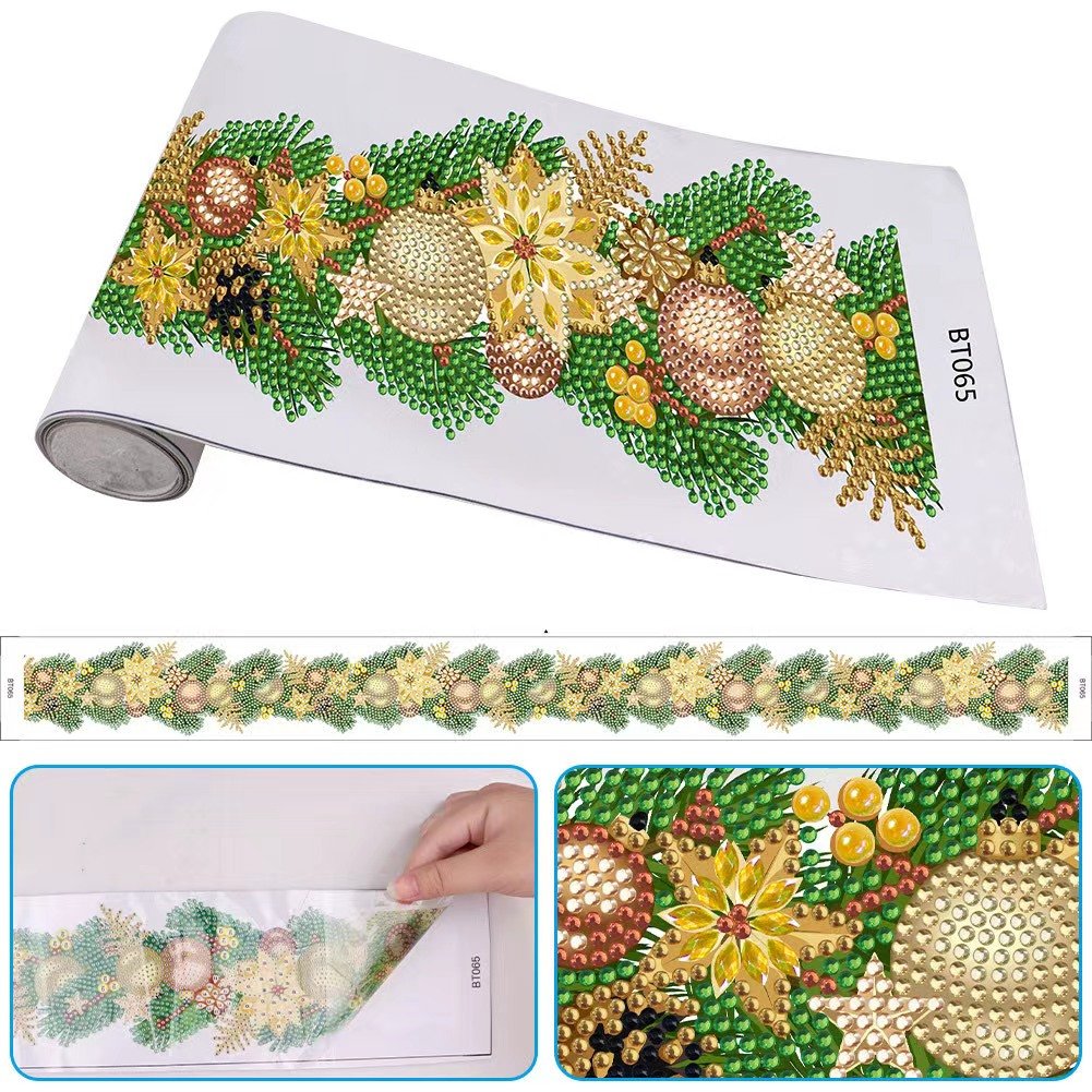 R-BT064-068 Handmade DIY Diamond Painting Window Stickers Diamond Embroidery Christmas Decor Wall Sticker