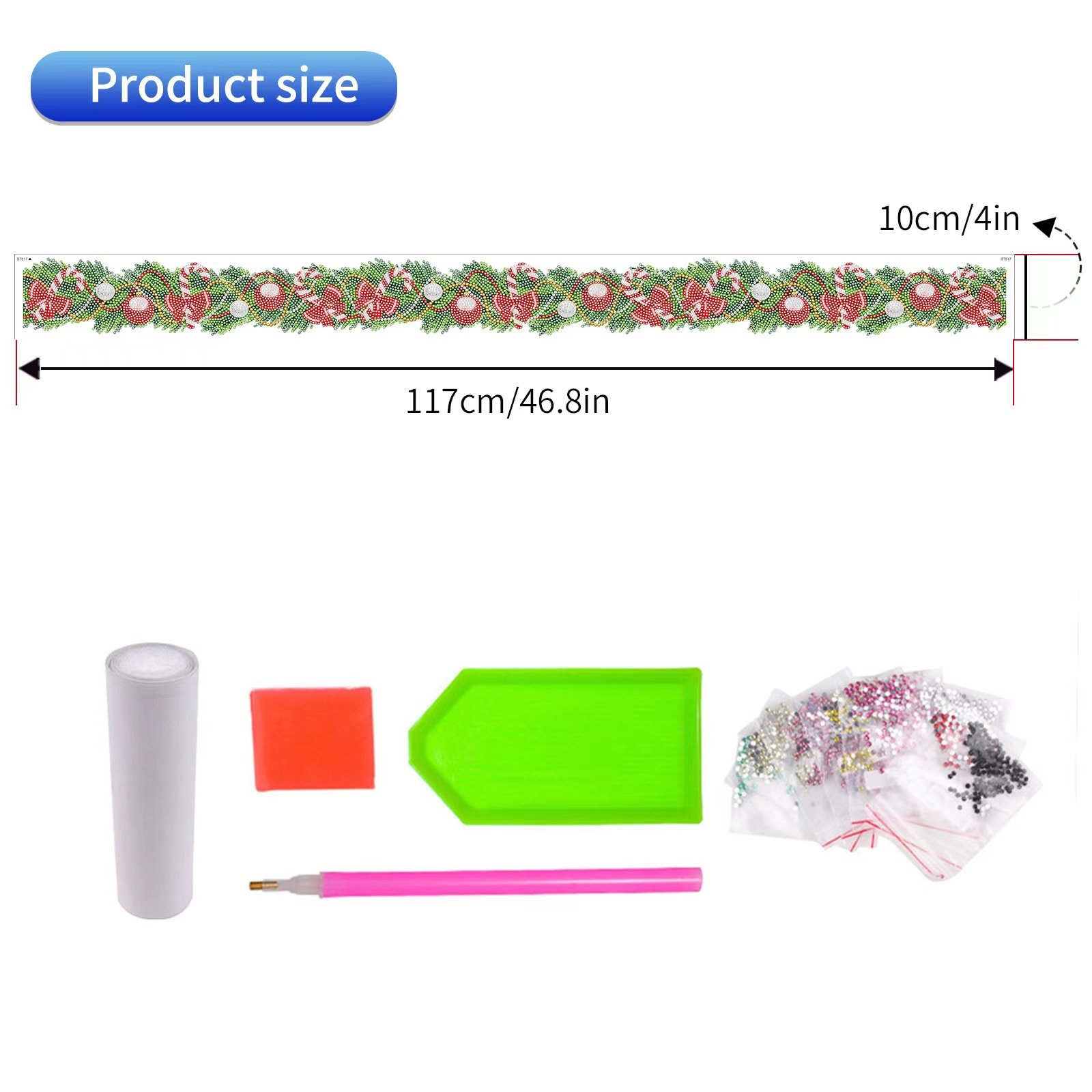 R-BT064-068 Handmade DIY Diamond Painting Window Stickers Diamond Embroidery Christmas Decor Wall Sticker