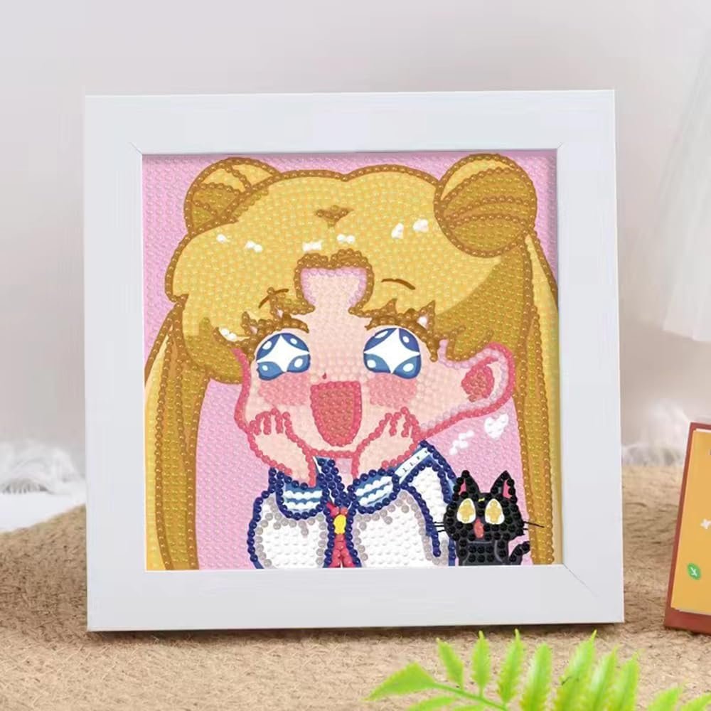 Cute 5D Diamond Art Kits Kawaii DIY Painting Art for Kids, Diamond Arts and Crafts Sets