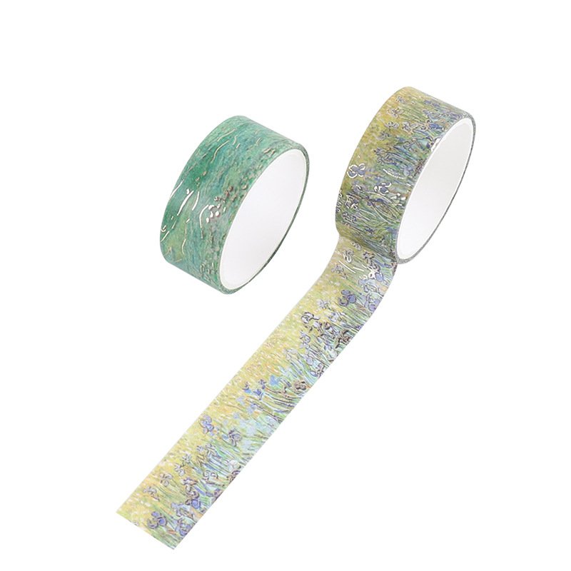 Diamond Painting Washi Tape Set,12 Rolls Van Gogh Vintage Gold Washi Tape,Decorative Tape for Journaling,Scrapbooking