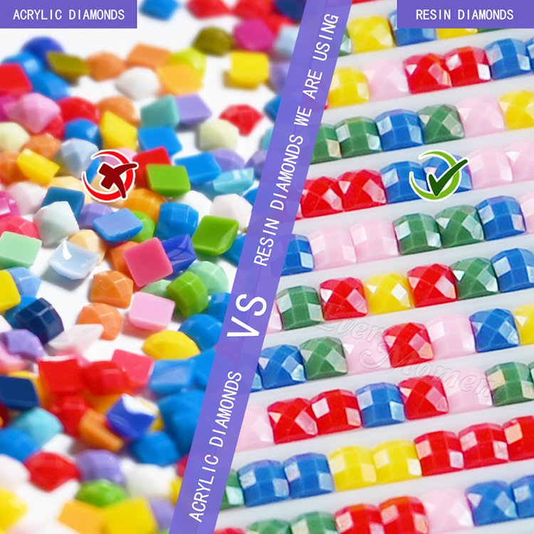 Ever Moment Diamond Painting DIY Full Square Resin Drill Wall Art Embroidery Mosaic Beads Craft Kits 4Y2008