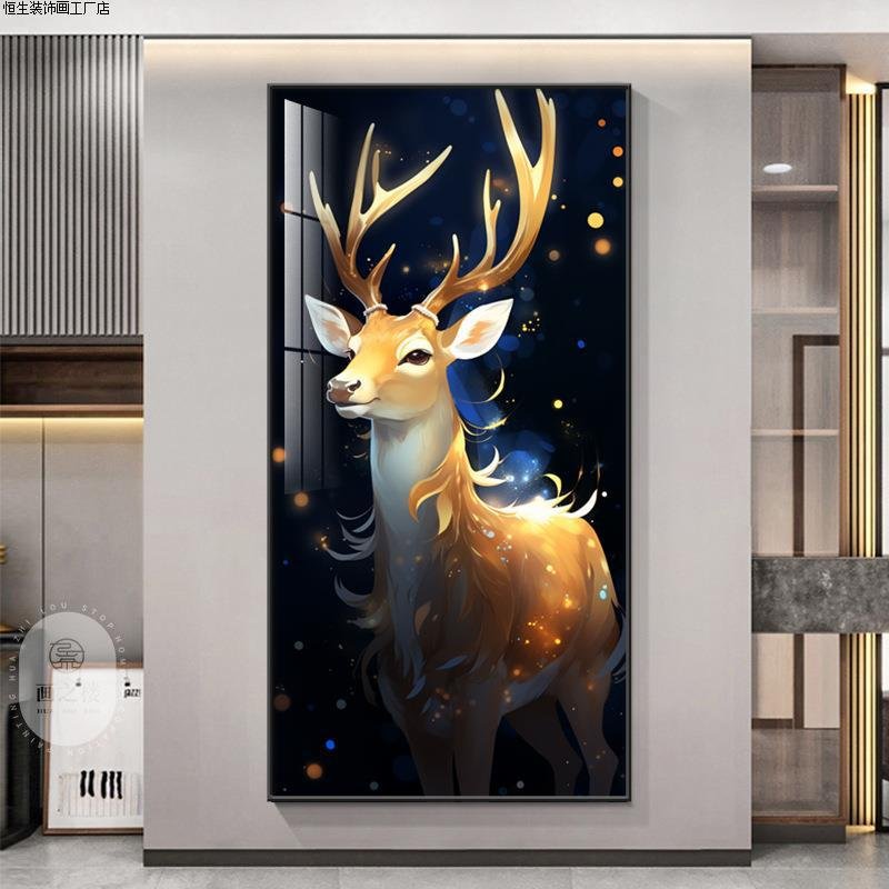 living room decor animal Crystal porcelain painting with diamond 5D led luxury decorations horse modern crystal wall art