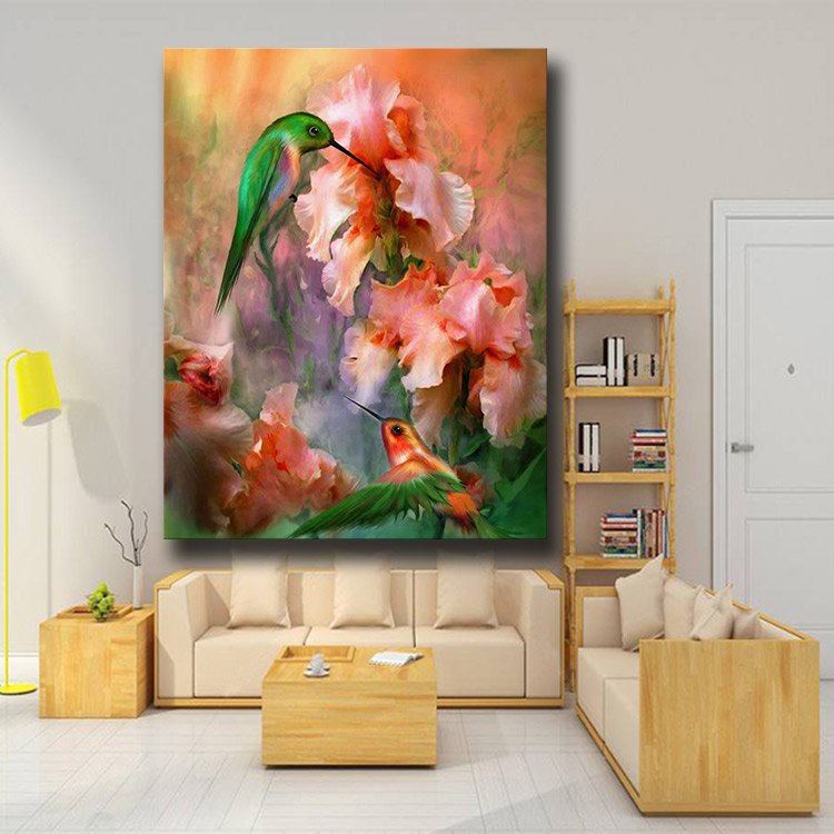 Ever Moment Diamond Painting Cross Stitch Full Square Drill Picture Of Rhinestone 5D DIY Bird Flower Diamond Embroidery S2F1942