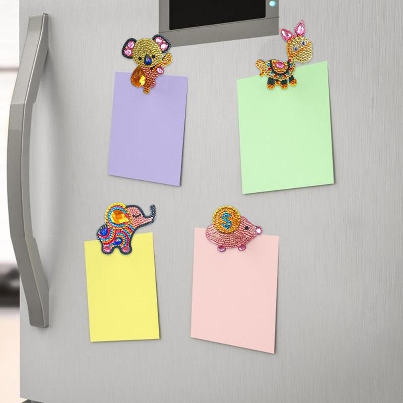 DIY Diamond Painting Fridge Magnet Christmas Refrigerator Magnets Sticker Home Kitchen Decoration Snowman Magnetic Sticker