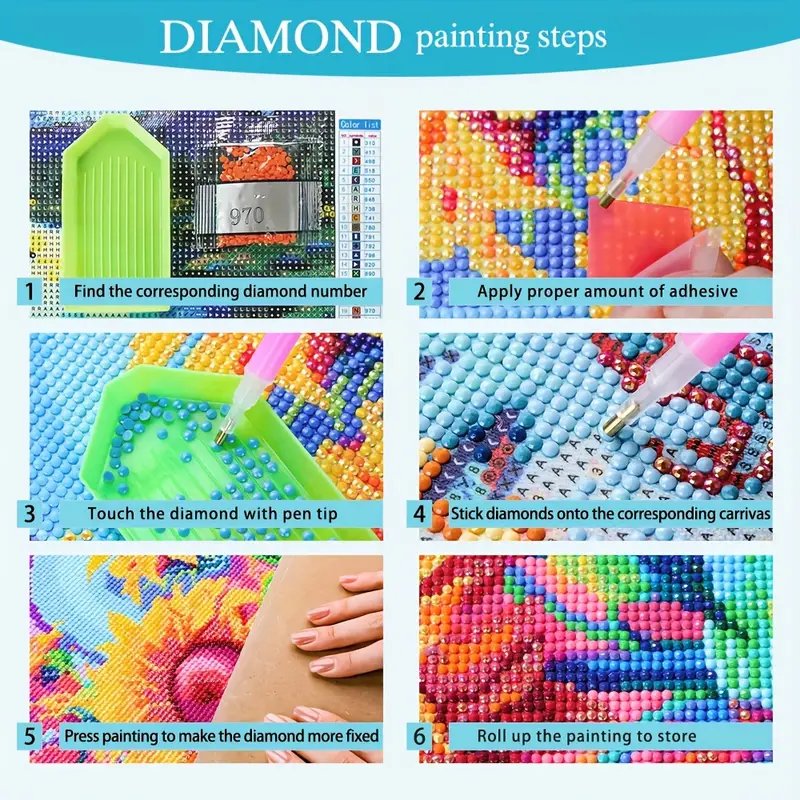 1pc Large Size 40x40cm Diamond Painting Kit 5D DIY Gemstone Art Wall Decoration Beginner-Friendly Acrylic Diamonds Handicraft