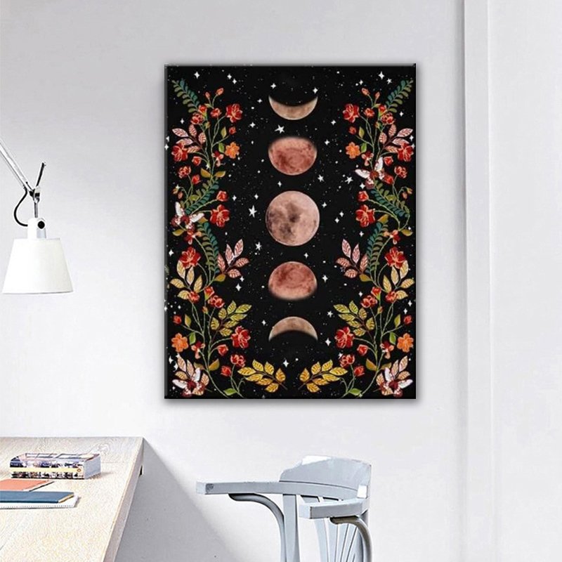 New Design 5d Diamond Painting Custom Resin Waxing and Waning of the Moon Fairy Dust Diamond Painting Pearl Diamond for Beginner