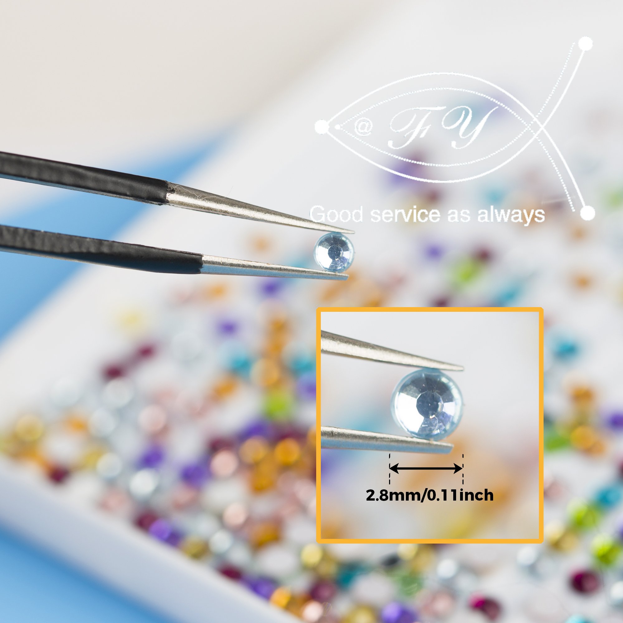 E-093 1000pcs/Bag Diamond Painting Accessories Round Rhinestone for Diamond Art Accessories Tools Crystal Diamond Painting Beads