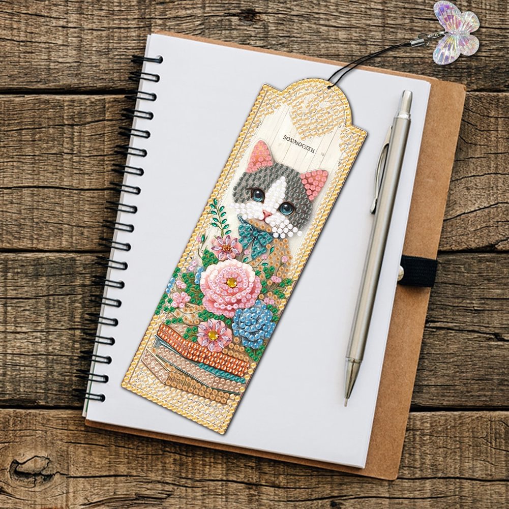 Good Price 3 Pcs set Diy Dot Diamond Painting Cat Creative Bookmarks