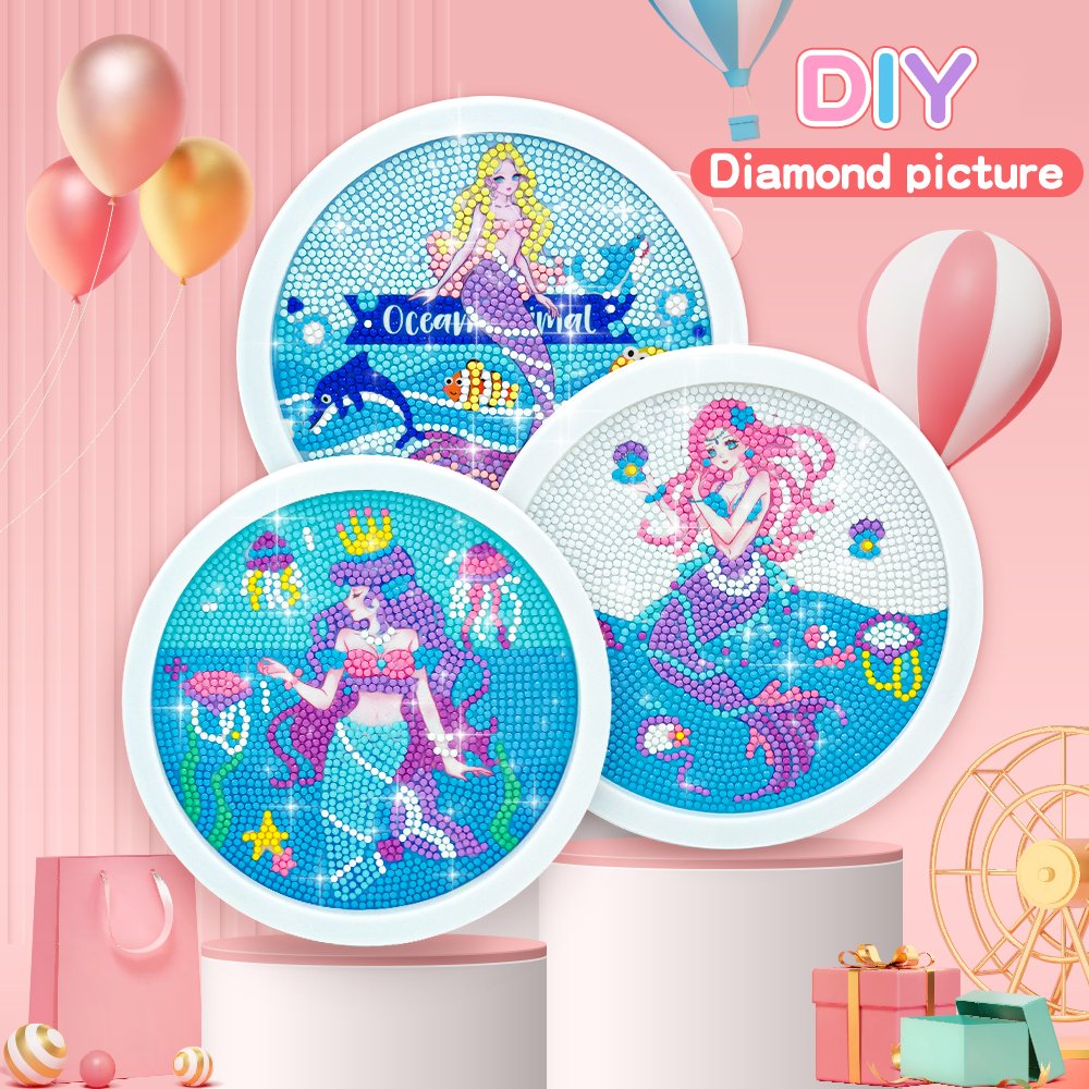 Factory Direct Sales Mermaid DIY Diamond Painting Cute Simple 5D Full Drills Creativity Diamond Painting