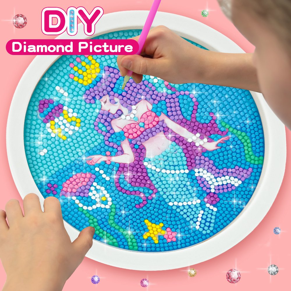 Factory Direct Sales Mermaid DIY Diamond Painting Cute Simple 5D Full Drills Creativity Diamond Painting