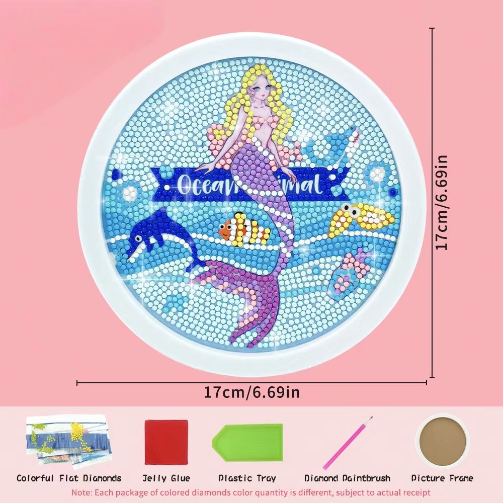 Factory Direct Sales Mermaid DIY Diamond Painting Cute Simple 5D Full Drills Creativity Diamond Painting