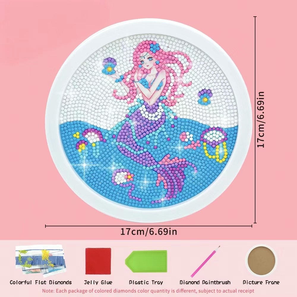 Factory Direct Sales Mermaid DIY Diamond Painting Cute Simple 5D Full Drills Creativity Diamond Painting