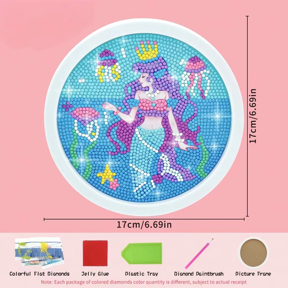 Factory Direct Sales Mermaid DIY Diamond Painting Cute Simple 5D Full Drills Creativity Diamond Painting