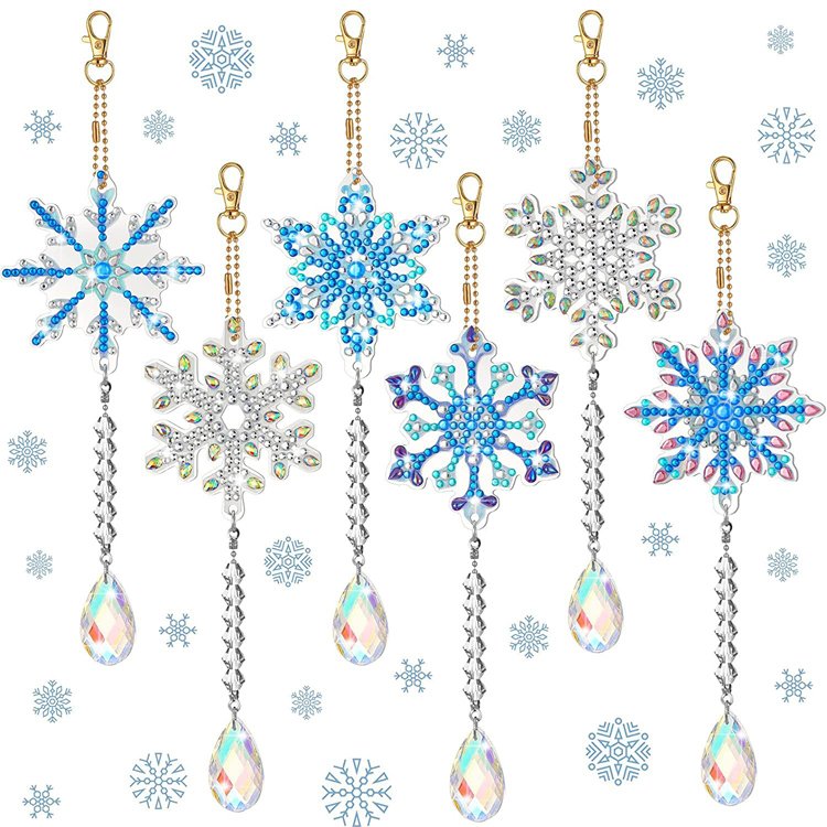 diamond painting wind chime pendant acrylic double-sided paste diamond decoration handicrafts