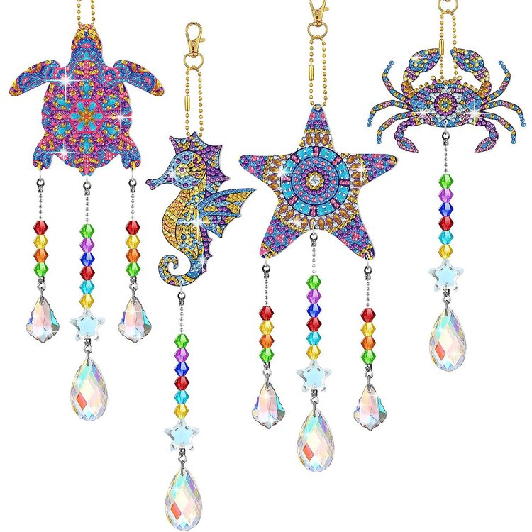 diamond painting wind chime pendant acrylic double-sided paste diamond decoration handicrafts