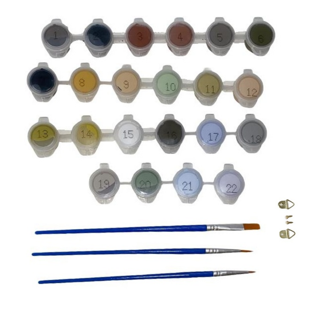 Landscape Painting by Number Kits 17.71*21.65 inch Canvas, DIY Digital Oil Painting for Adults with Brushes and Acrylic Pigment
