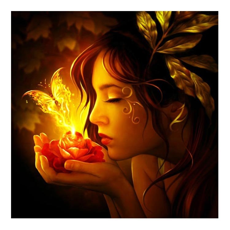Ever Moment Diamond Painting Woman Flower Picture Mosaic 5D DIY Decor Home Full Square S2F994