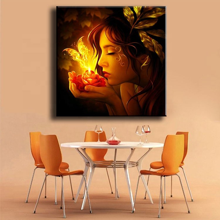 Ever Moment Diamond Painting Woman Flower Picture Mosaic 5D DIY Decor Home Full Square S2F994