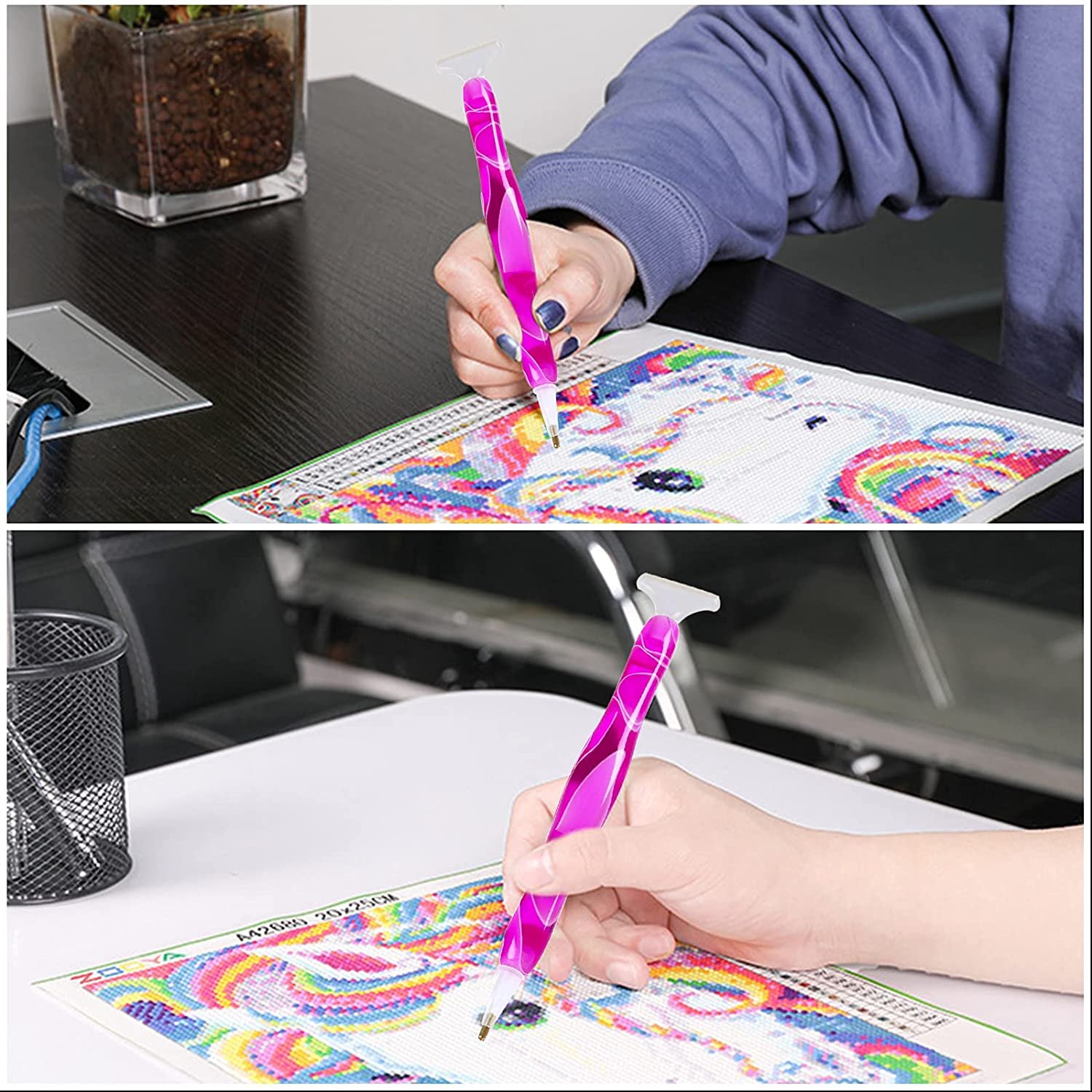 E-043-Handmade Point Drill Pen Diamonds Painting Accessories Resin Drill Pens for 5D Diamond Paintingfor Diamond Art with Drill