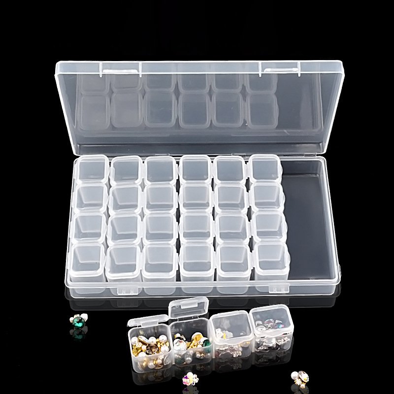 56 grids plastic DIY diamond painting kit nail art rhinestone tool beads case embroidery accessory organizer storage box