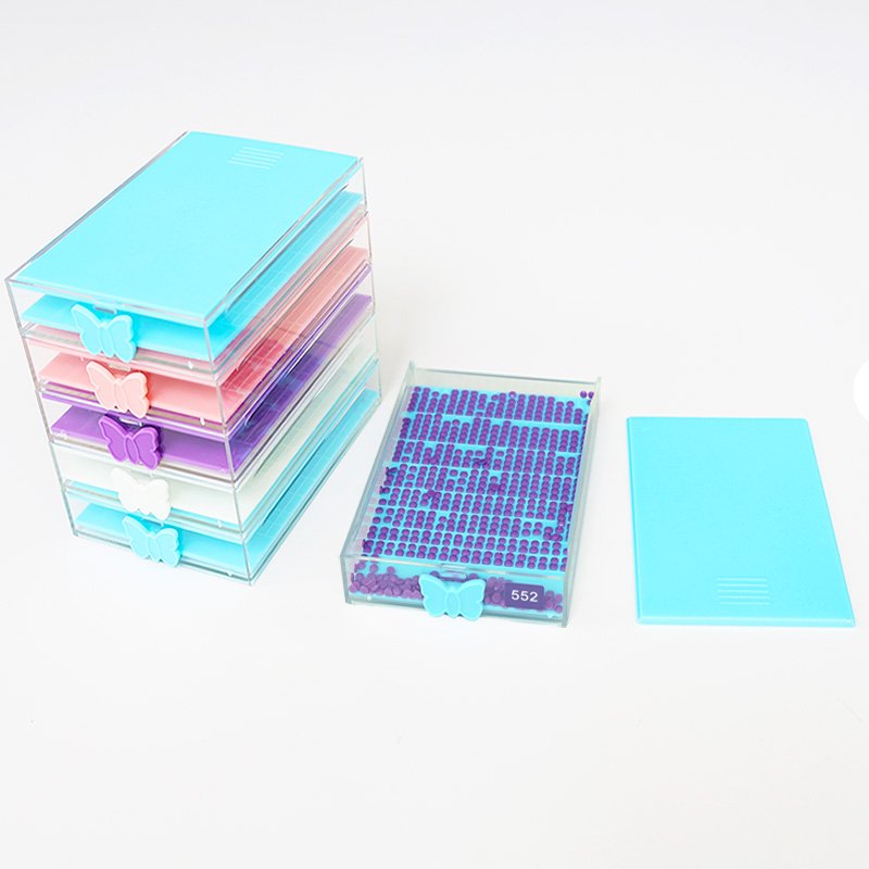 5d DIY Diamond Painting Tray New Diamond Painting Accessories Tools Multi-functional Diamond Painting Trays with Lids Stopper