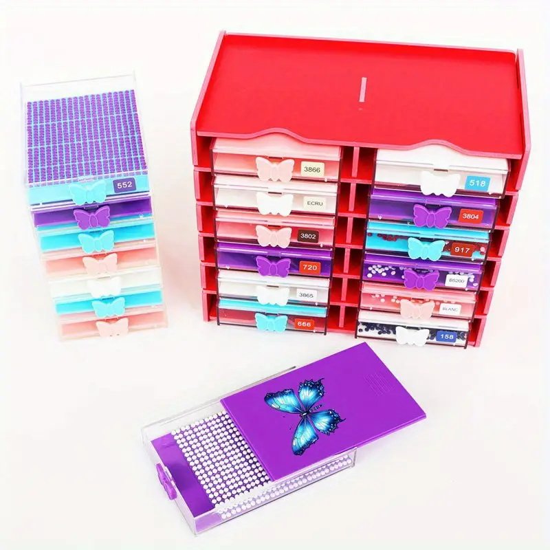 Diamond Painting DIY Tool Set Multi-functional Flip Diamond Disc New Butterfly Funnel Screen Disc Splitting Jewelry Making Toys