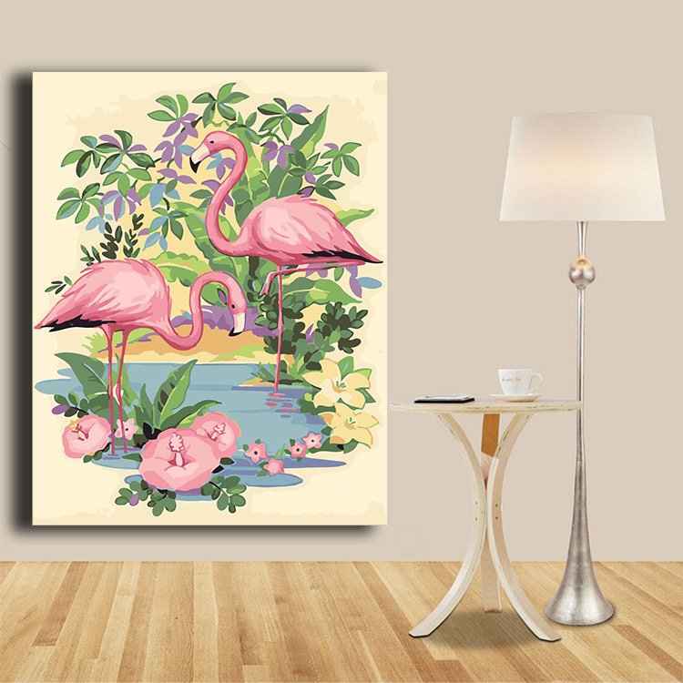 Ever Moment Diamond Painting Picture Of Rhinestone Flamingo Flower Full Square Drill 5D DIY Diamond Embroidery Decor S2F2313