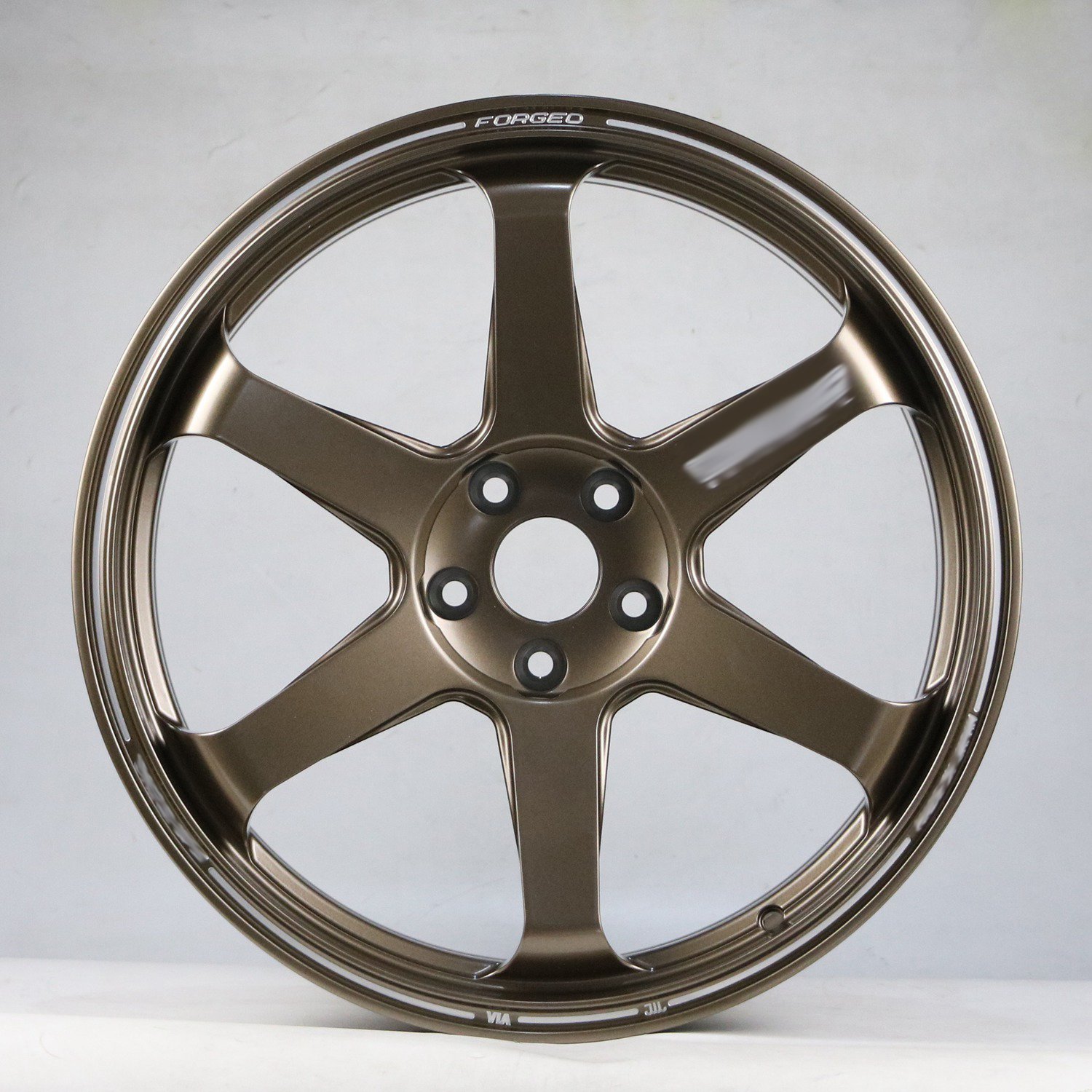 18x9.5 ET22 te37 forged wheel gloss black 5x120 72.56