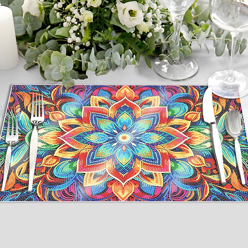 New Arrival Diamond Painting Placemats Home Art DIY Crafts Kit 5d Crystal Diamond Painting Dinner Mat