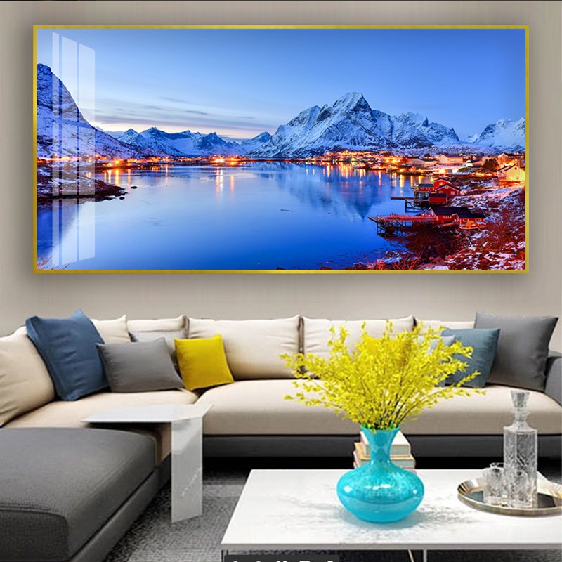 Wall Art Home Decoration Factory Wholesale Customized Crystal Porcelain Painting Wall Art Plants Flower Diamonds