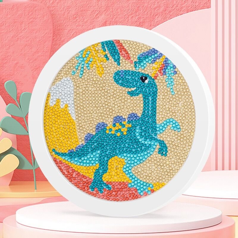Custom Framed Handmade Dinosaur Art Kids Cartoon Mermaid Cake Cute 5D Diamond Painting