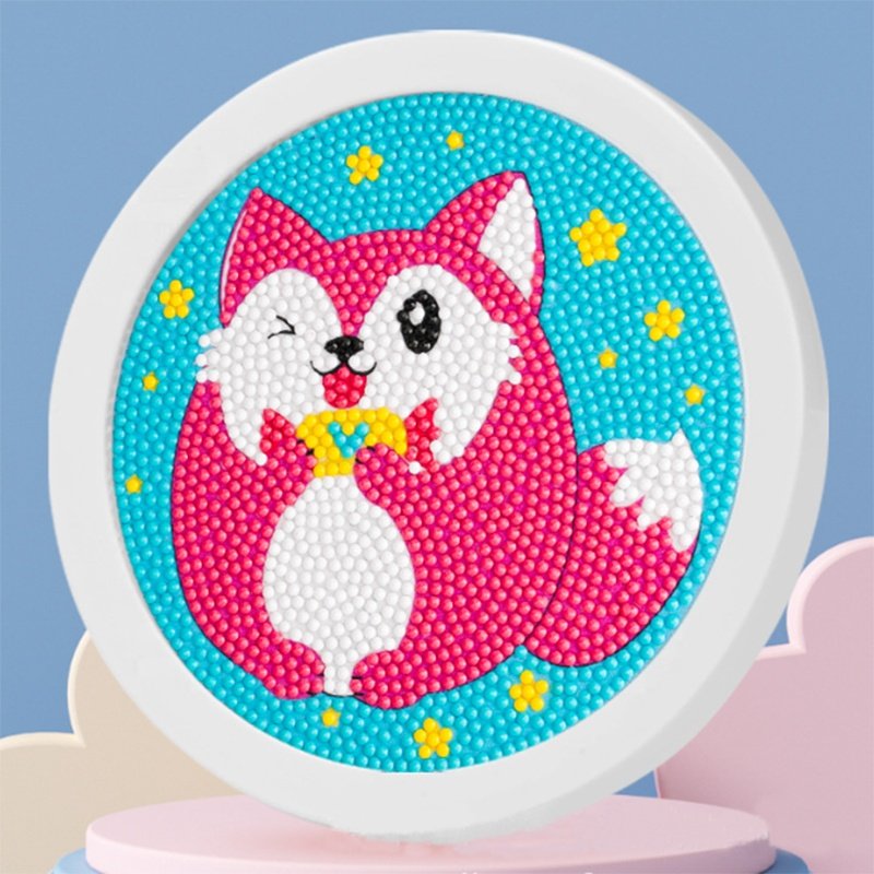 Cartoon fox full drill crystal art kids diamond puzzle diamond art painting for children craft art