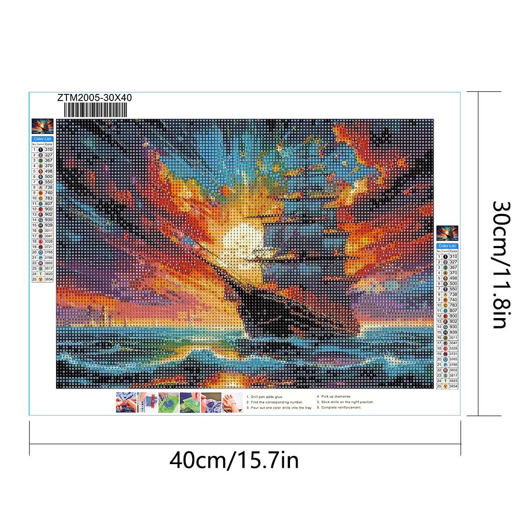 Landscape painting Draw Full Diamond painting Kits DIY Adult Maritime shipping Diamond Painter Home Wall art Decoration Gift