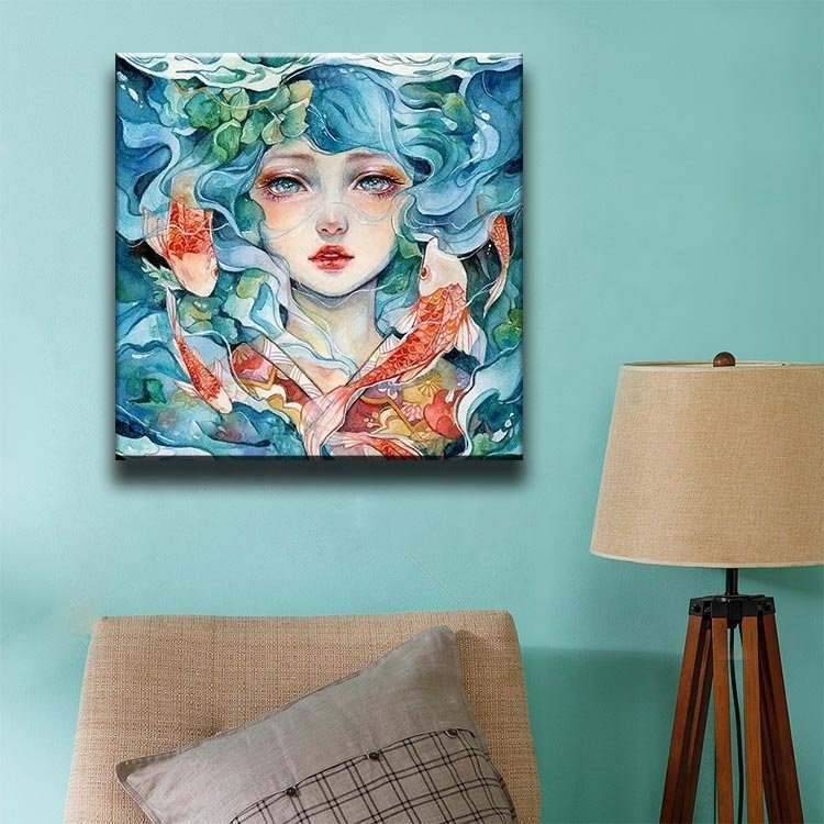 Diamond Painting Girl Flower Full Square Stones DIY Handmade Home Living Room Decoration ASF2106