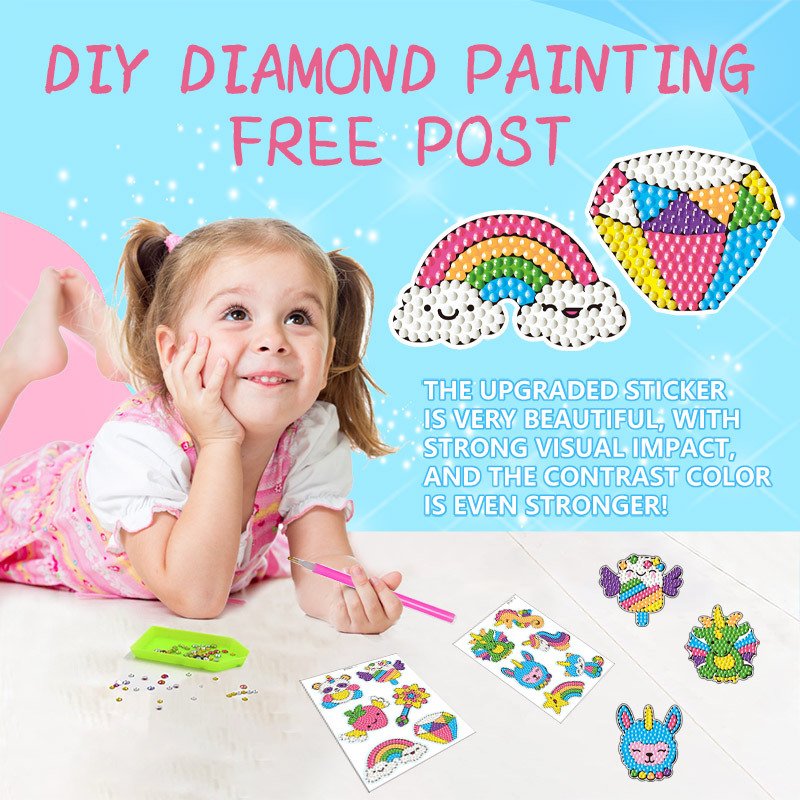 Hot Selling Rainbow Stickers Kit Diamond Stickers DIY Animal Painting Art Diamond Stickers