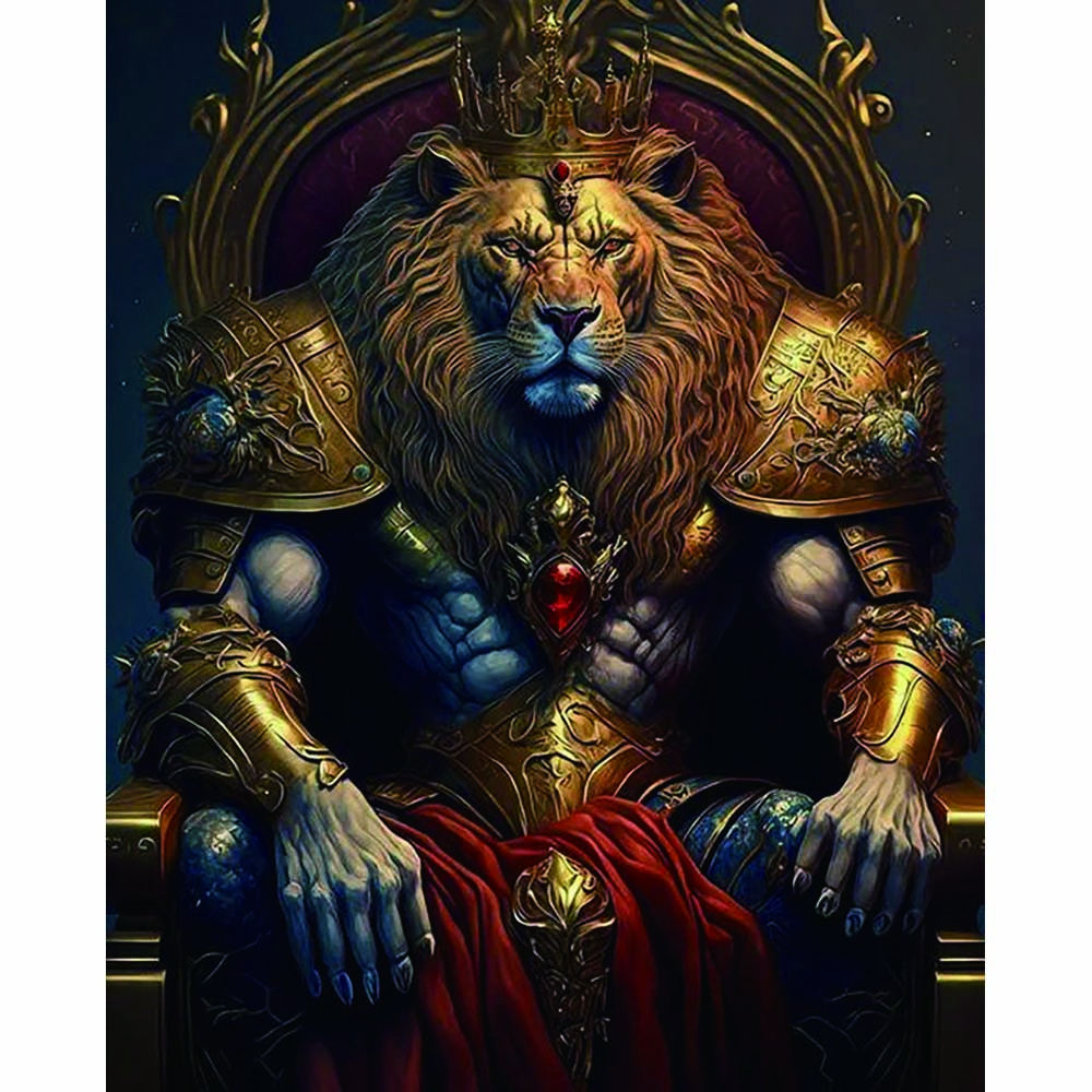 DIY 5D Diamond Painting Set 1pc 30*40cm Self-Designed The mighty lion king Full Drill for Wall Decoration Art gift