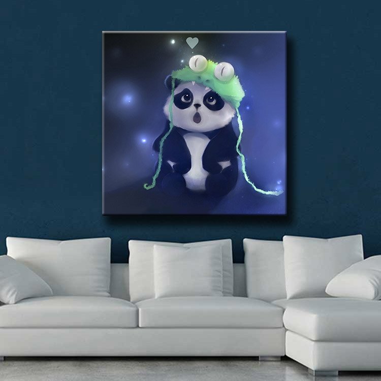 Ever Moment Diamond Painting Panda Water Bubble Artwork Full Square Handmade Picture Rhinestone Diamond Embroidery Decor 3F2187