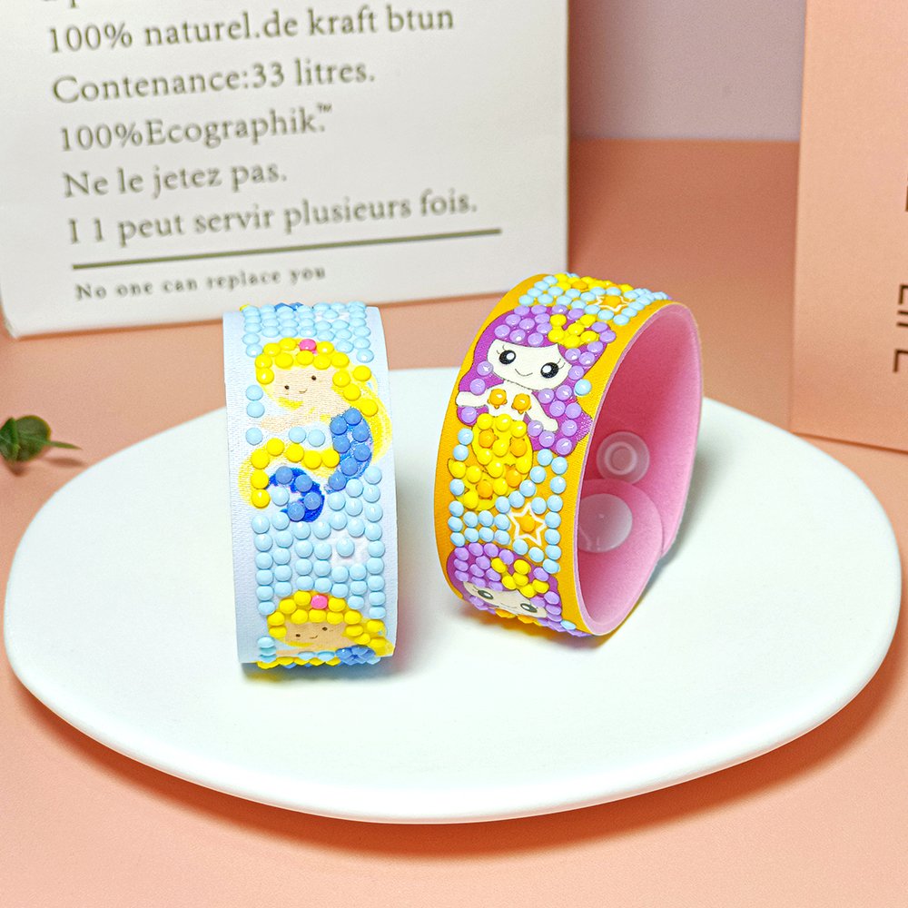 Wholesale Children's Diamond Painting Toys Adjustable Snap Closure Bracelets DIY Diamond Painting Bracelets