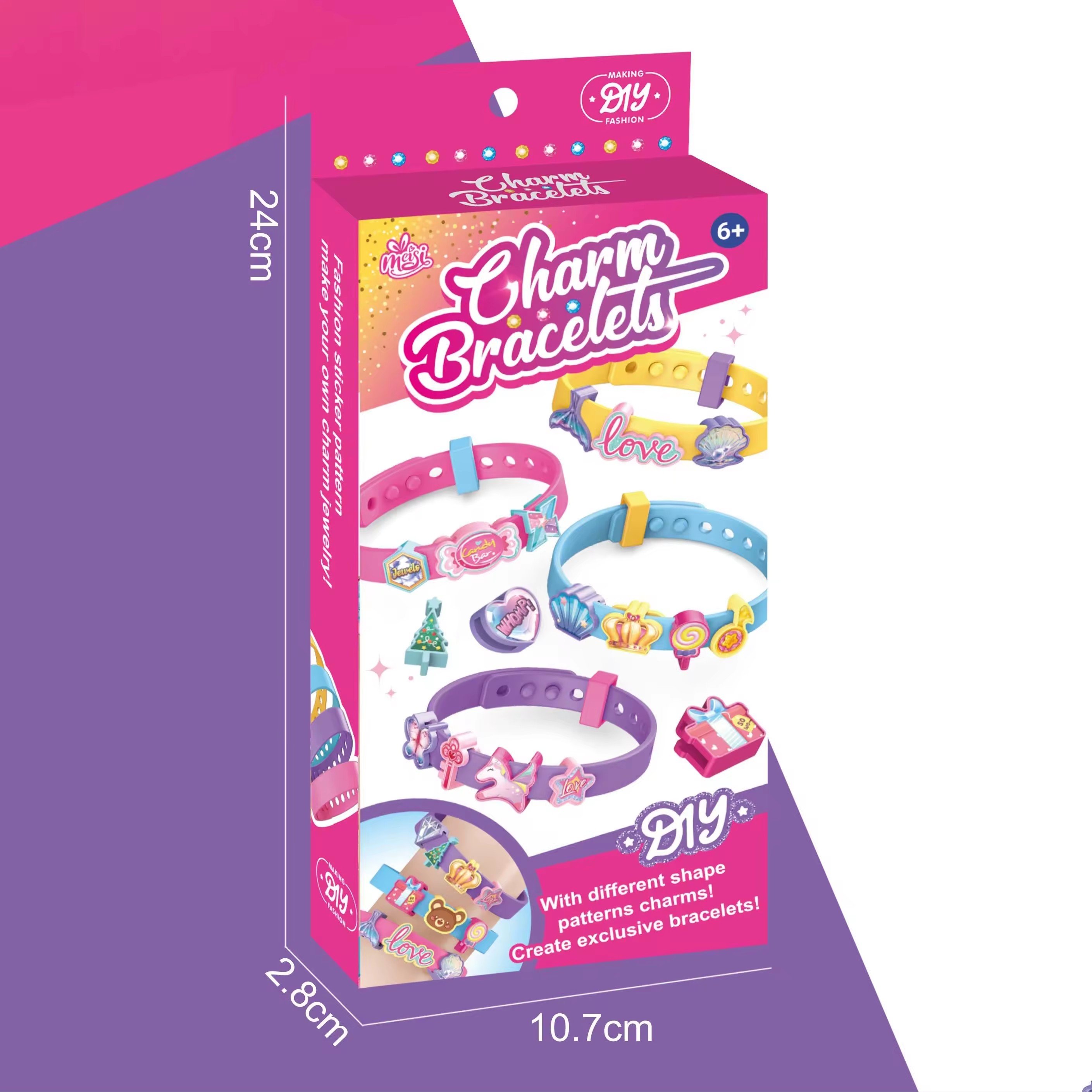 2024 Girls new Fun Tape Stickers Diamond Painting Jewelry Art Bracelet Kids DIY Bead Jewelry Making Kit toys for girls