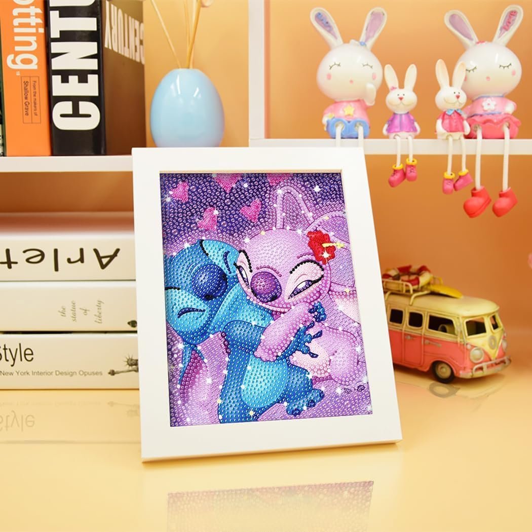 Diamond Painting Kit for Kids with Frame Easy Small Anime Diamond Art for Kids Ages 6-8-10-12 and Girls Boys Adult Beginners