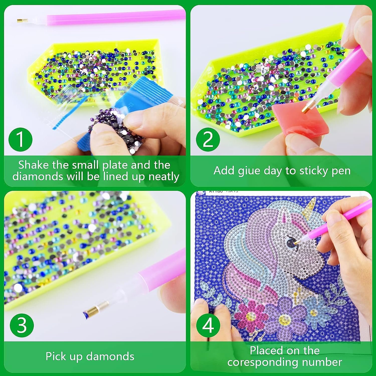 Diamond Painting Kit for Kids with Frame Easy Small Anime Diamond Art for Kids Ages 6-8-10-12 and Girls Boys Adult Beginners
