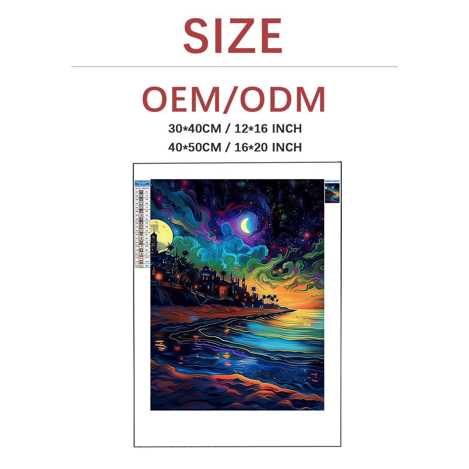 DIY Diamond Painting Kits Moon Night Lake Diamond Embroidery Scenery Painting Embroidery Handmade Home Decor Crystals Painting