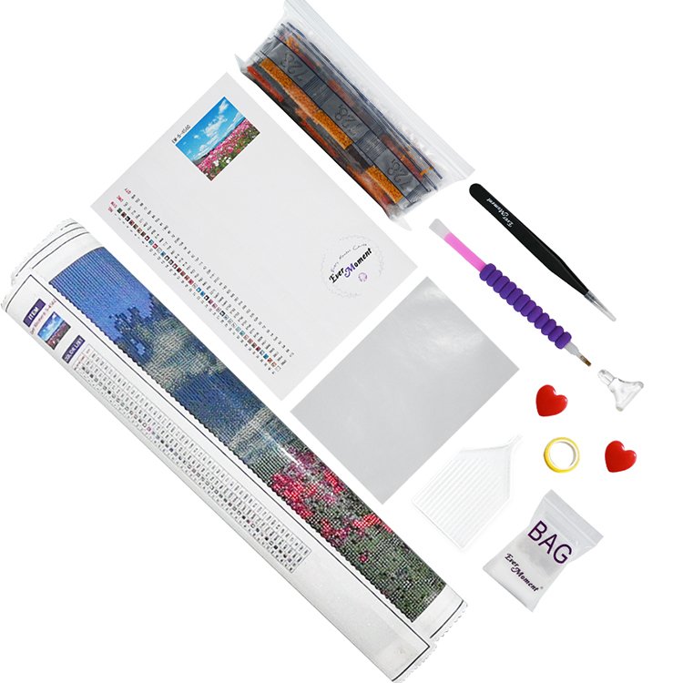 Ever Moment Diamond Painting Rhinestone Flower Color Full Square Embroidery Mosaic Drill Decoration Handmade Household S2F2530