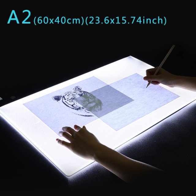 A2 Large LED Light Pad Painting Tracing Panel Copy board Painting Light Pad Lightpad Board LED Drawing Tablet