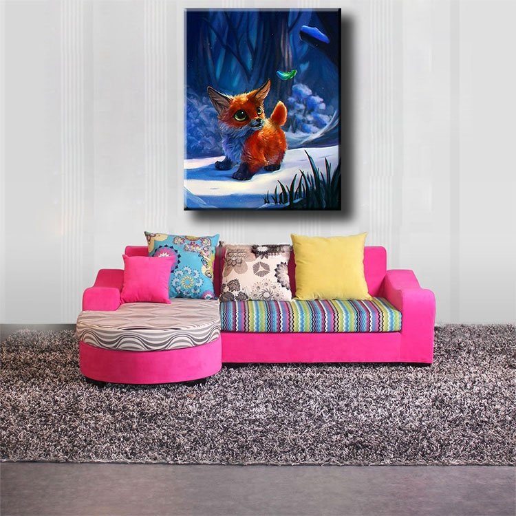 Ever Moment Diamond Painting Handmade Cute Little Fox Snow Feather Full Square 5D DIY Mosaic Decor 3F1815