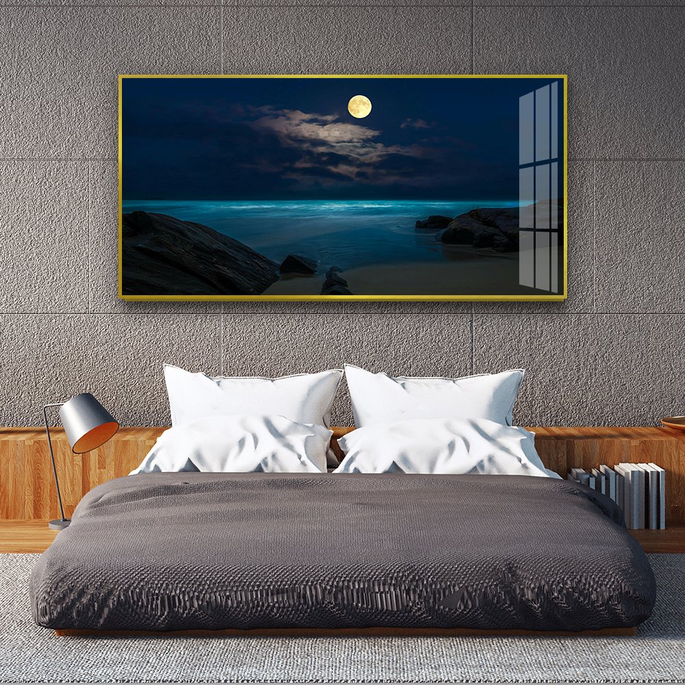 Living room decoration painting background wall hanging painting modern minimalist and high-end gray white flower combination