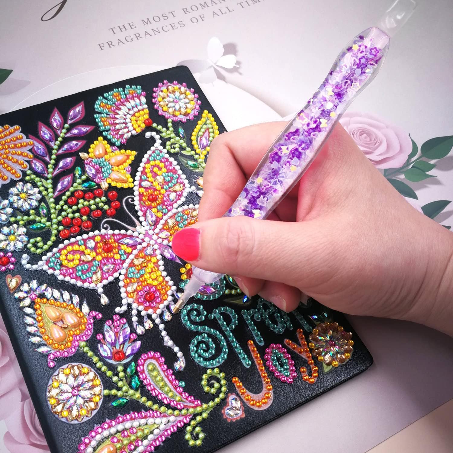Flower Diamond Painting Pen 12 PC Handmade Resin 5D Diamond Painting Stainless Steel Tools Stylus Drill