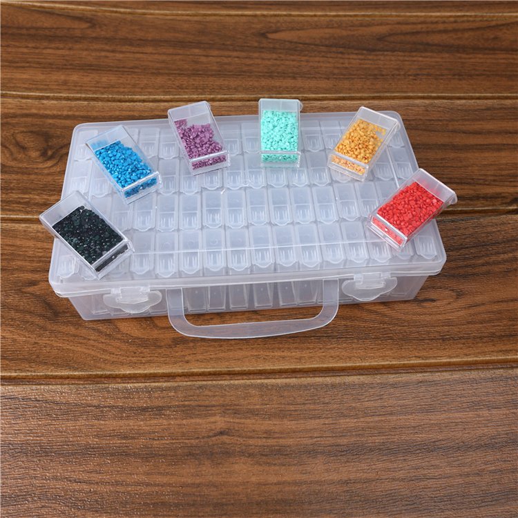 64 Grid Plastic Storage Box Diamond Painting Accessories Tools Container Box Sets Diamond Painting Jewelry Diamond Storage