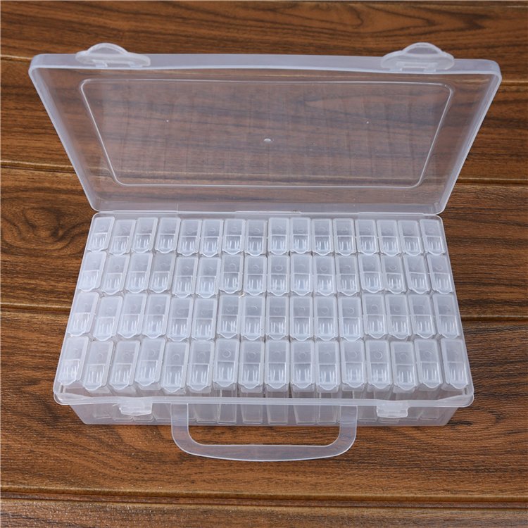 64 Grid Plastic Storage Box Diamond Painting Accessories Tools Container Box Sets Diamond Painting Jewelry Diamond Storage